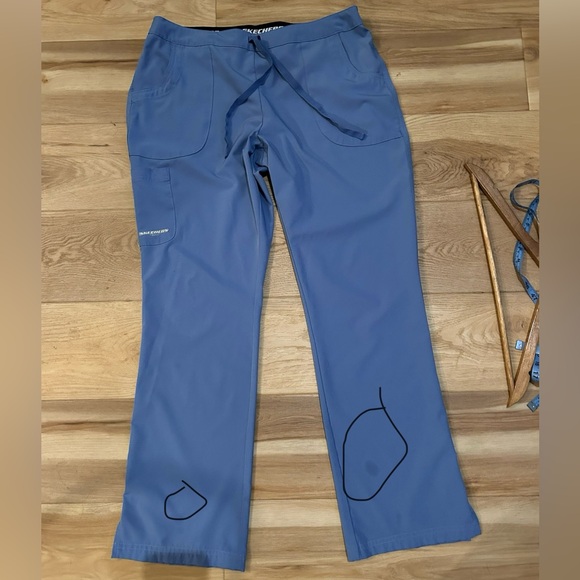 🩺 Sketchers by Barco Women's Scrub Set, Top XL and Pants Large in Ciel Blue - Picture 5 of 16